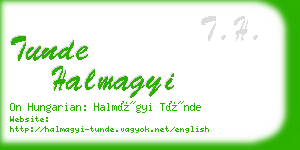 tunde halmagyi business card